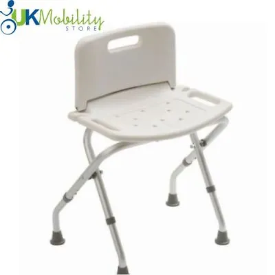 £52.99 • Buy Folding Portable Shower Seat Backrest Stool Bath Chair Mobility Aid