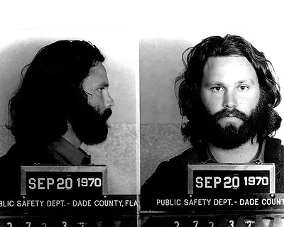 1970 JIM MORRISON Mugshot Glossy 8x10 Photo The Doors Singer Print Poster • $5.49