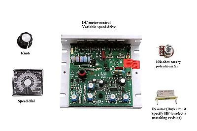 DC Motor Control Dual Volt 90/180VDC Up To 1HP (2HP) All Hardware Included • $198.50