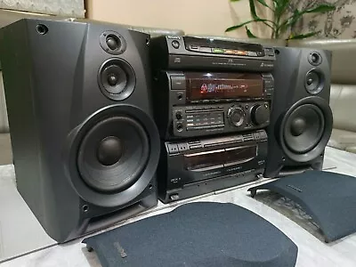 Sony MHC-771 Hifi Stereo System 3 CD Player Cassette Deck Radio Speakers • £229.99