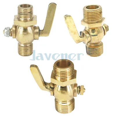 1/4  3/8  1/2  BSP Male Brass Drain Petcock Shut Off Valve Fuel Gas 0.8 Mpa • $7.89