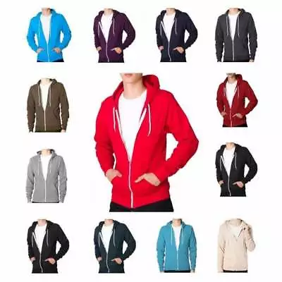 Soul Star Men Slim Full Zip Hooded Top Fleece Sweatshirt Hoodie All Colours BNWT • £10.99