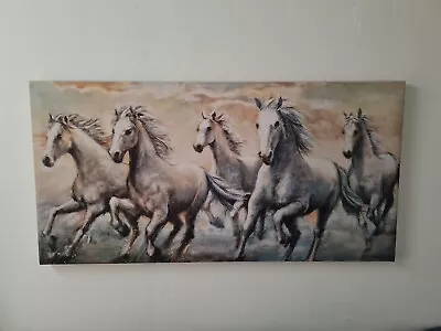 Large Canvas Print Ralph  Steele 'Wild Horses' RS 5086 By Top ART Milano 2005 • £60