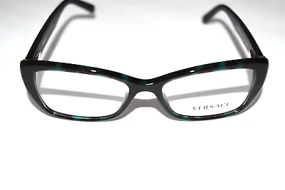 Versace Rx Authentic Green Havana DEFECTIVE 3201 5076 52-16-140 Eyeglasses • $84.99