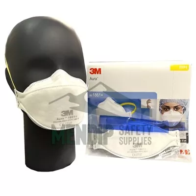 3M Aura 1861+ FFP1 Type IIR Fluid Resistant Face Mask Respirator Reduced Fogging • £4.49