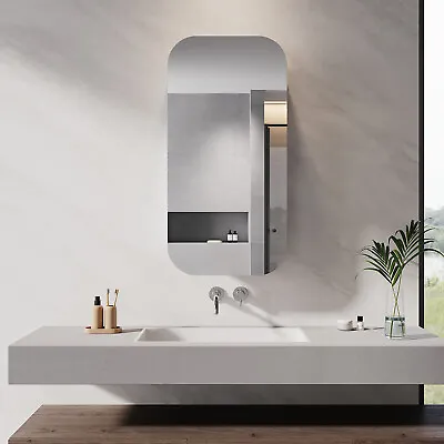 Bathroom Mirror Cabinet Medicine Vanity Wall Mirrored With Storage 450x900mm • $176