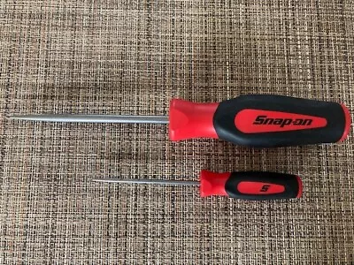 NEW SNAP-ON  RED AWL PICK 9-5/8  Long & Small Awl Combo Soft Grip Handle • $29