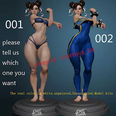 Chun-Li 1:4 Unpainted 3D Printed Model Kit Unassembled Garage Kit Figure 46cmH • $217.25