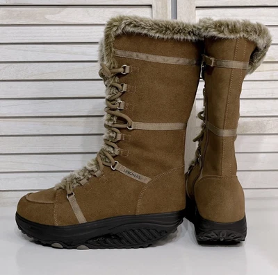 $30 • Buy Skechers Shape Ups Faux Fur Lined Winter Boots Women's 9