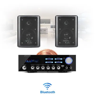 £150 • Buy Bluetooth Home HiFi Stereo Wall Mount Speaker & Amplifier Wireless Music System