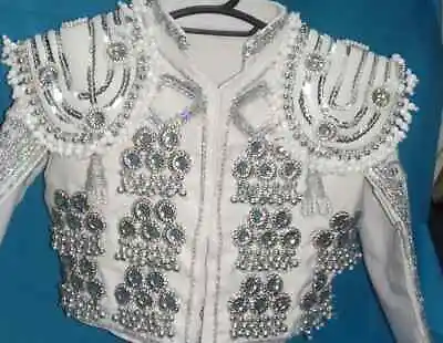 White Beautiful Matador Bullfighting Suit Of Lights Halloween Costume  • $879