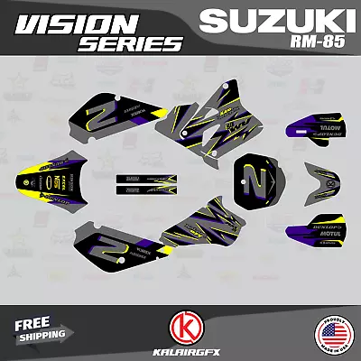 Graphics Kit For Suzuki RM85 (2001-2023) RM 85 Vizion -purple • $54.99