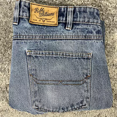 RM Williams Jeans Size W 36R Denim Zip Fly Mens Made In Australia • $40