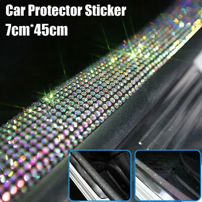 Bling Rhinestone Car Door Sill Scuff Cover Scratch Protector Sticker Accessories • $8.76
