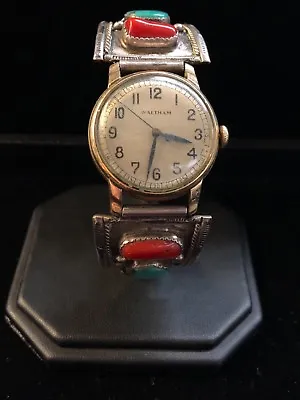 Ramone Platero Navajo Sterling Silver & Gold Filled W/ Turquoise & Corral Watch • $250
