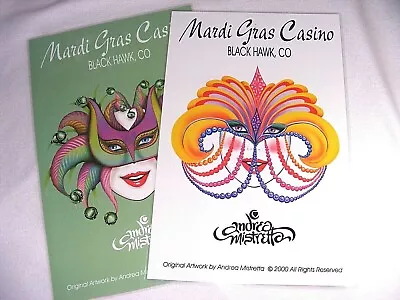 ANDREA MISTRETTA Mardi-Gras Casino Black Hawk CO Laminated Artwork Poster LOT • $45