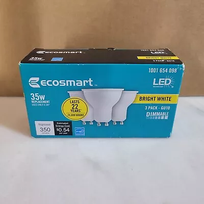 35W Equivalent Bright White MR16 GU10 Dimmable LED Light Bulb (3-Pack) • $15