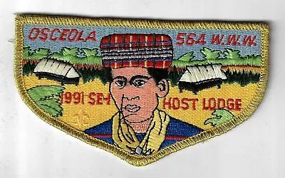 OA 564 Osceola S12 1991 SE-1 Host Lodge Flap GMY Bdr. Southwest Florida FL • $7.95