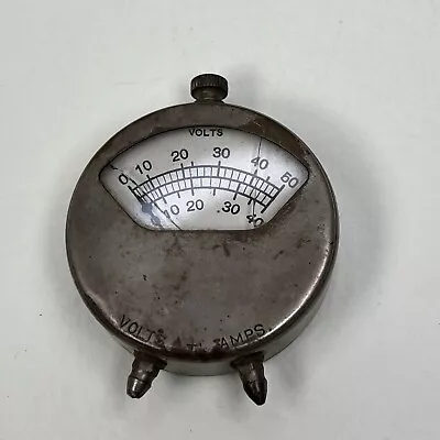 Vintage DC Volt Ammeter Meter 0-50 Steampunk Gauge • $22.08