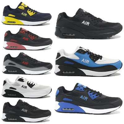 Mens Shock Absorbing Running Trainers Casual Lace Gym Walking Sports Shoes Size • £19.95