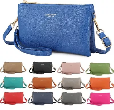 £9.97 • Buy Ladies Small Clutch Bag Large Purse Card Holder Long Wallet Cross Body Handbag