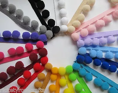 £1.85 • Buy JUMBO POM POM TRIM PER METRE OR 10 M REEL 20mm Bobbles  High Quality Fringe
