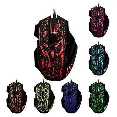 $18.99 • Buy 7 Button Pro Gaming Mouse 3200DPI Backlit LED Optical USB Wired For PC Laptop AU