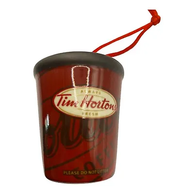$17.95 • Buy Tim Hortons Ceramic Coffee Cup Christmas Tree Ornament Red Takeout Cup