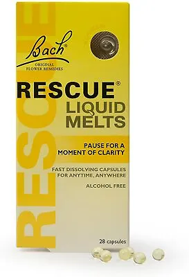 £7.99 • Buy Bach Rescue Remedy Capsules, Liquid Melts, Flower Essences, 28 Capsules