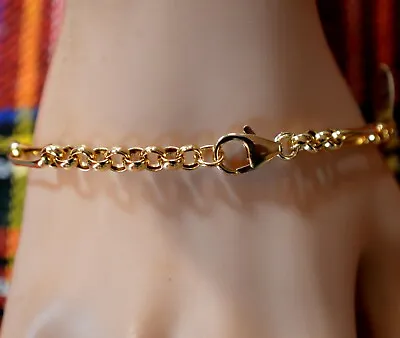 9 Ct Gold Second Hand Fancy Link Ankle Bracelet • £249