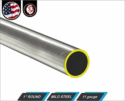 1  Round Metal Tube - Mild Steel - 11 Gauge - ERW - 36  Inch Long (3-ft) • $16