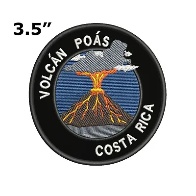 $3.99 • Buy Volcan Poas Volcano Costa Rica Embroidered Patch Iron / Sew-on Vacation Applique