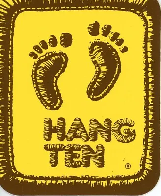 Vintage ORIGINAL 1980's Hang Ten SURF Sticker/Decal - CLASSIC 1980' SURF Gear • $5