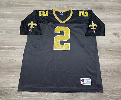 Aaron Brooks #2 New Orleans Saints NFL Vintage Champion Jersey Men's Size 44 L • $39.99