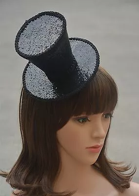 Handmade Cosplay Magician Vampire Sequins Mini Top Hat Black/Red A150 • $7.99