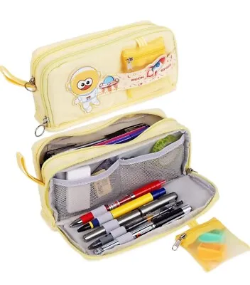 Pencil Case Large-Capacity Stationery Bag Girl Multi-Functional Pencil Bag... • £3.59