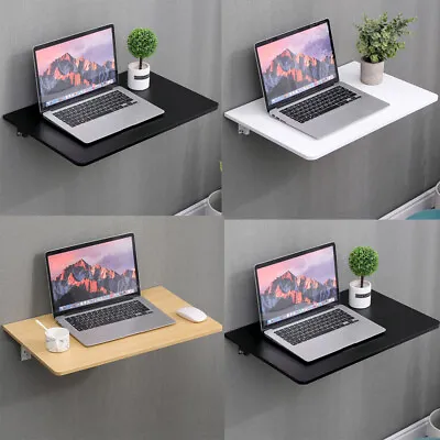60cm Wall Mounted Folding Table Floating Desk For Small Spaces Hanging Table • £22.99