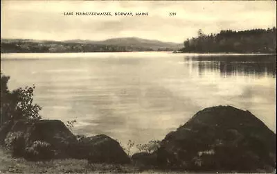 Lake Pennesseewassee ~ Norway Maine ~ 1940s Postcard • $2.36