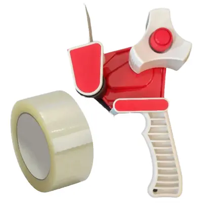 Tape Gun Dispenser With Clear Tape 50mmx 66mm Heavy Duty Metal  • £11.75