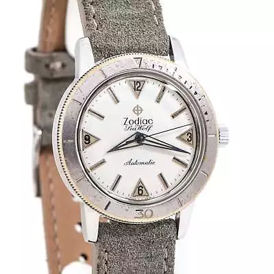 ZODIAC Watch 1960's Vintage Sea Wolf 702-916 Stainless Steel (# 14745) • $1450