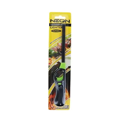 Neon Long Refillable Butane Gas Multi Purpose Lighter For Grill 1 Count Only • $3.38