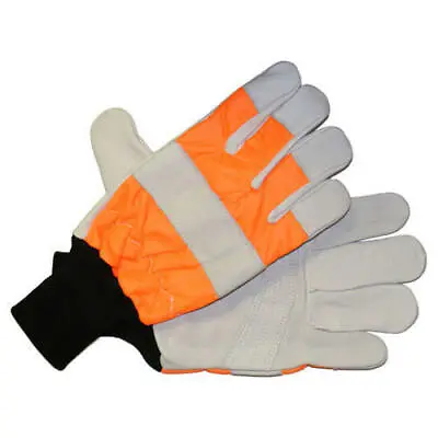 £19.95 • Buy Handy Chainsaw Gloves With One Hand Protection Orange M