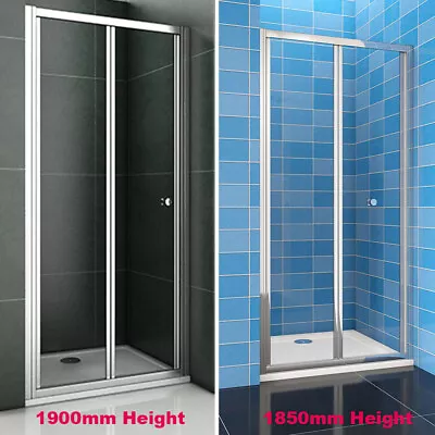 700/760/800/860/900/1000mm Bathroom Bi Fold Shower Door Enclosure Glass Screen • £98.64