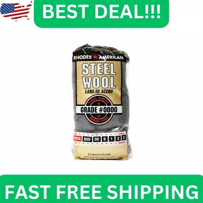 Steel Wool 12 Pad Super Fine Grade #0000 Rhodes American Final Finish DEAL!! • $9.99