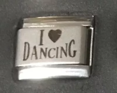 I Heart Love Dancing WHOLESALE LASER ITALIAN CHARM Link 9MM K37 • $12