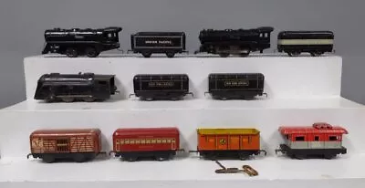 Marx O Vintage Wind Up Locomotives & Freight Cars [11] • $73.94