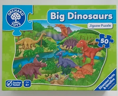 £4.49 • Buy Orchard Toys Big Dinosaurs Jigsaw Puzzle 50 Piece Facts & Timeline Age 4 +