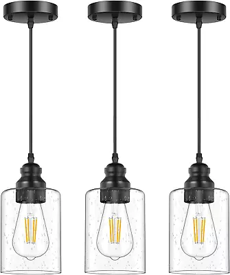 3 Pack Modern Pendant Light Hanging Ceiling Lighting Fixture Kitchen Island Lam • $59.53