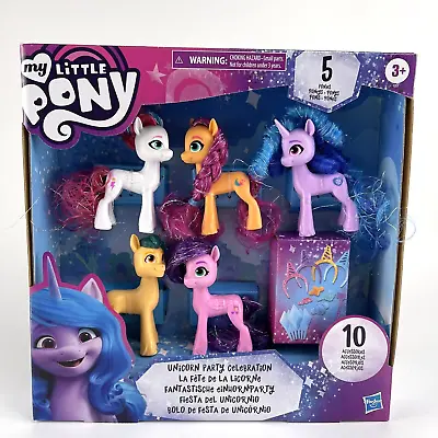 My Little Pony By Hasbro Unicorn Party Celebration 5 Ponies And 10 Accessories • $14.99