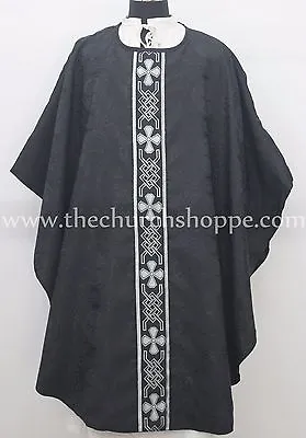 BLACK Clergy Gothic Vestment & StoleGothic Chasuble CaselCasullachasubleNEW • $69.99